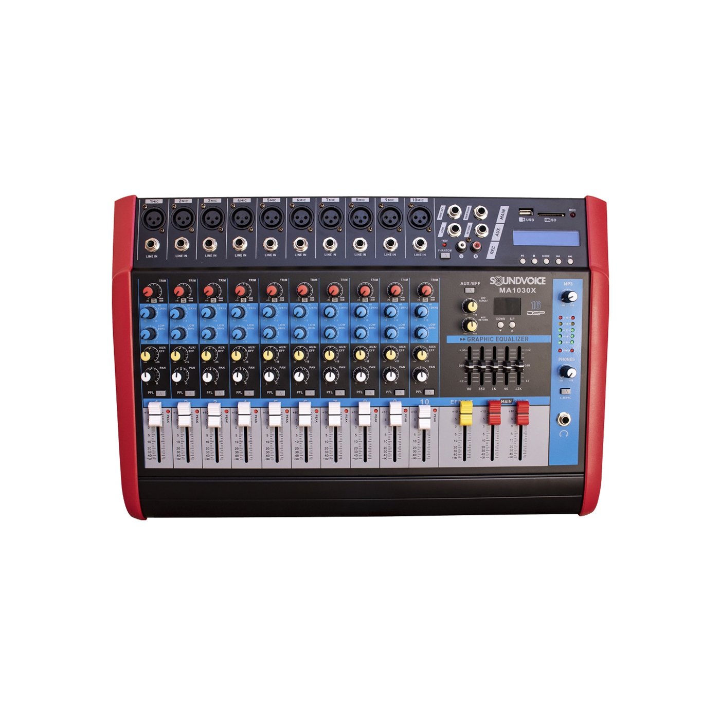 Mesa Soundvoice 10 Canais Amplificada Ma1030x