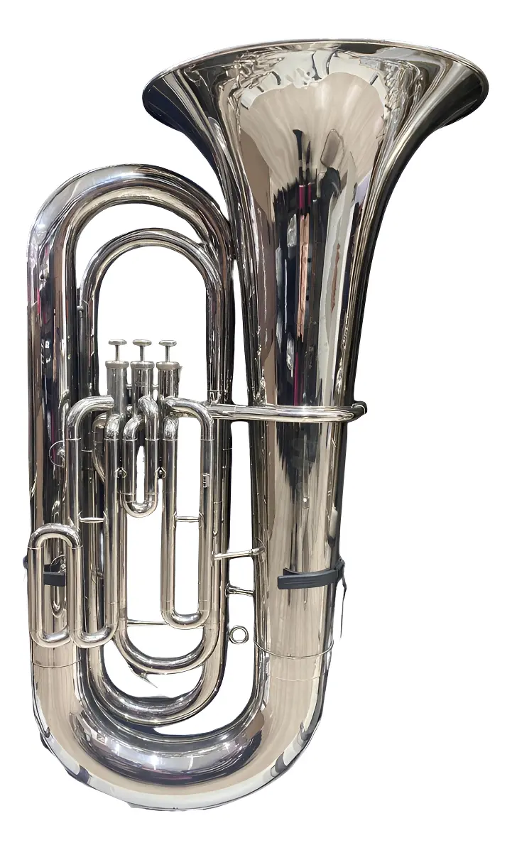 Tuba Yamaha Ybb-201 Ii Niquelada 3 Pistos Sib ( Usada )