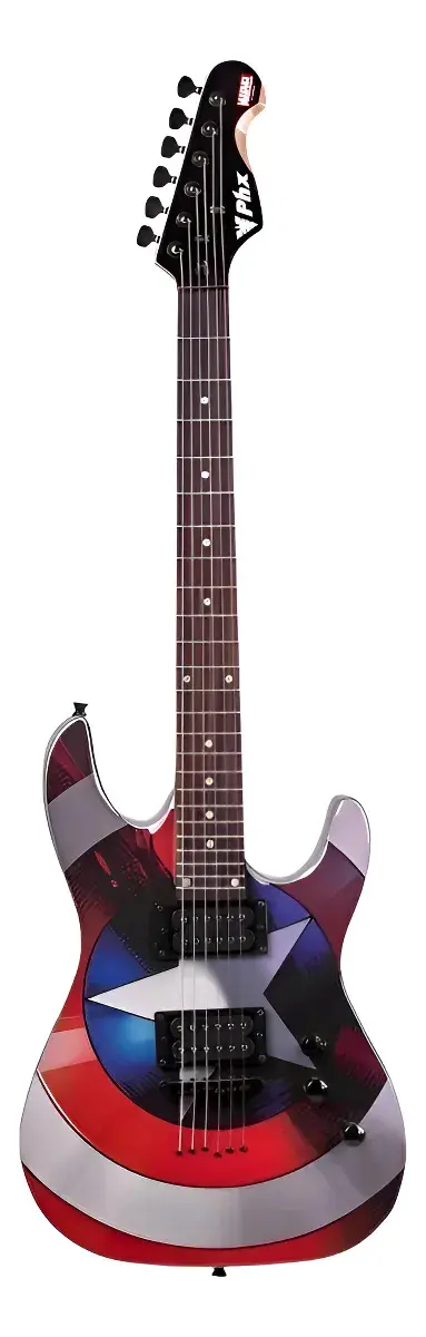 Guitarra Phx Gmc-1 Marvel Capitão América