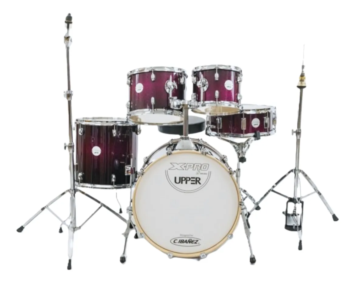 Bateria X-pro Upper C.ibanez 22'' Vermelha C/banco E Prato