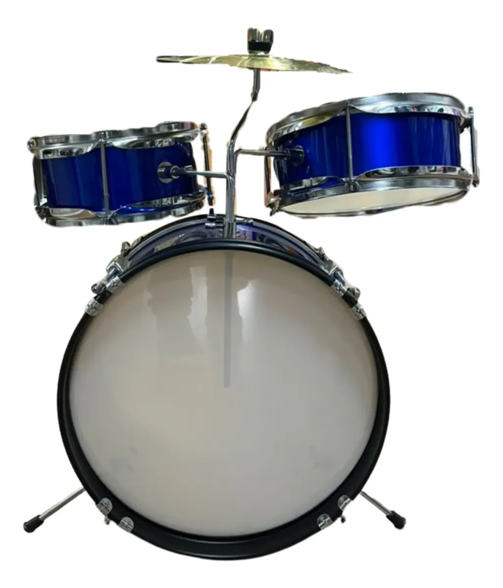 Bateria Infantil Phx Bip-14 Azul ( C/ Banco E Prato )