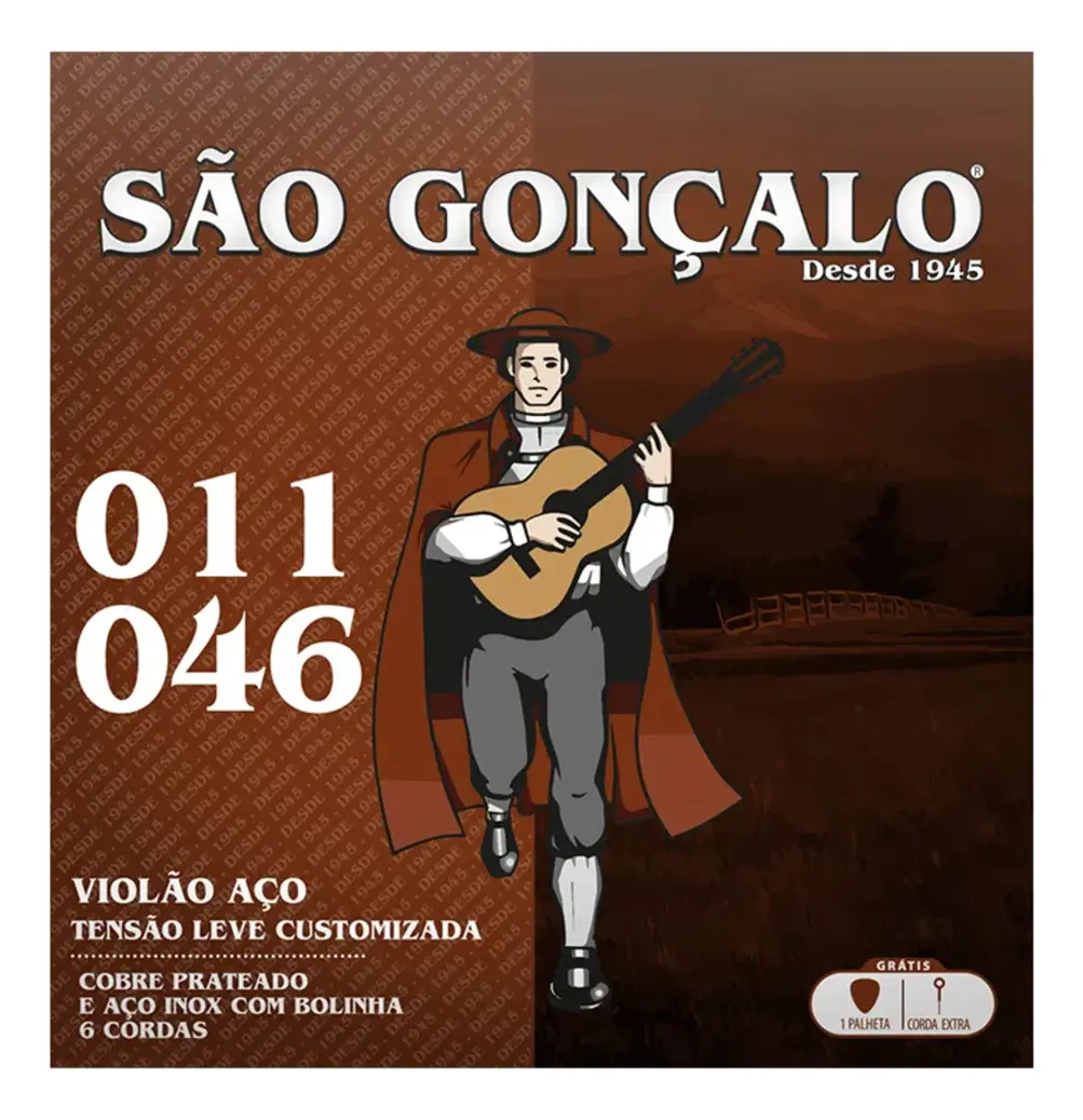 Encordoamento São Gonçalo p/ Violão Aço 011/46