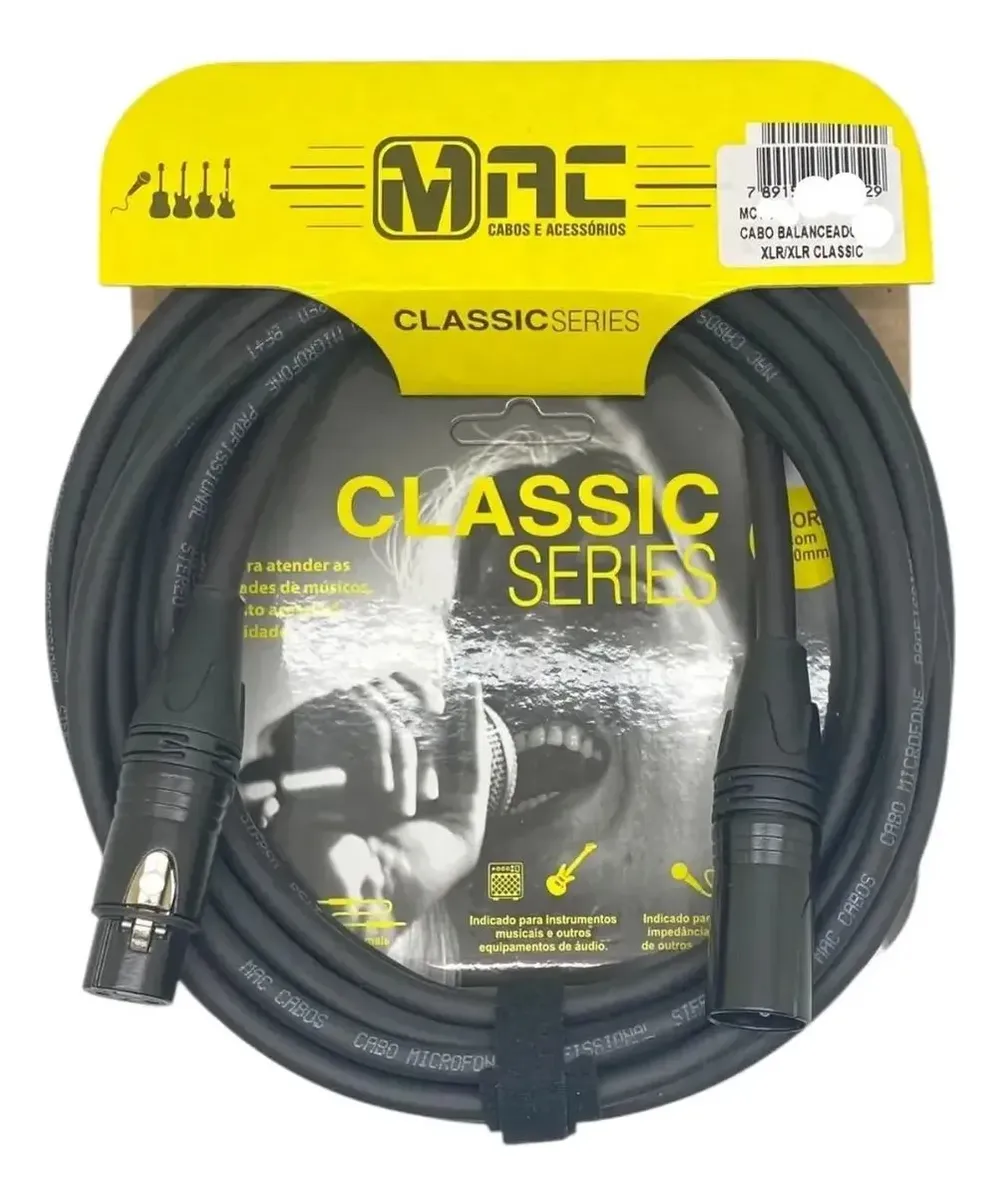 Cabo MAC Cabos Classic Series XLR / XLR 4.57 Metros
