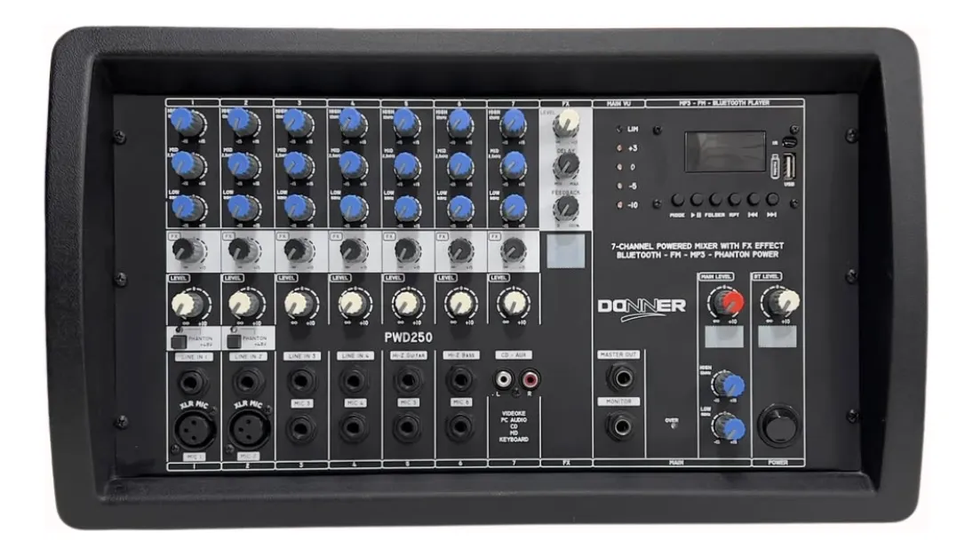 Cabeçote Donner Pwd250 7 Canais 250w Rms (Mostruário)