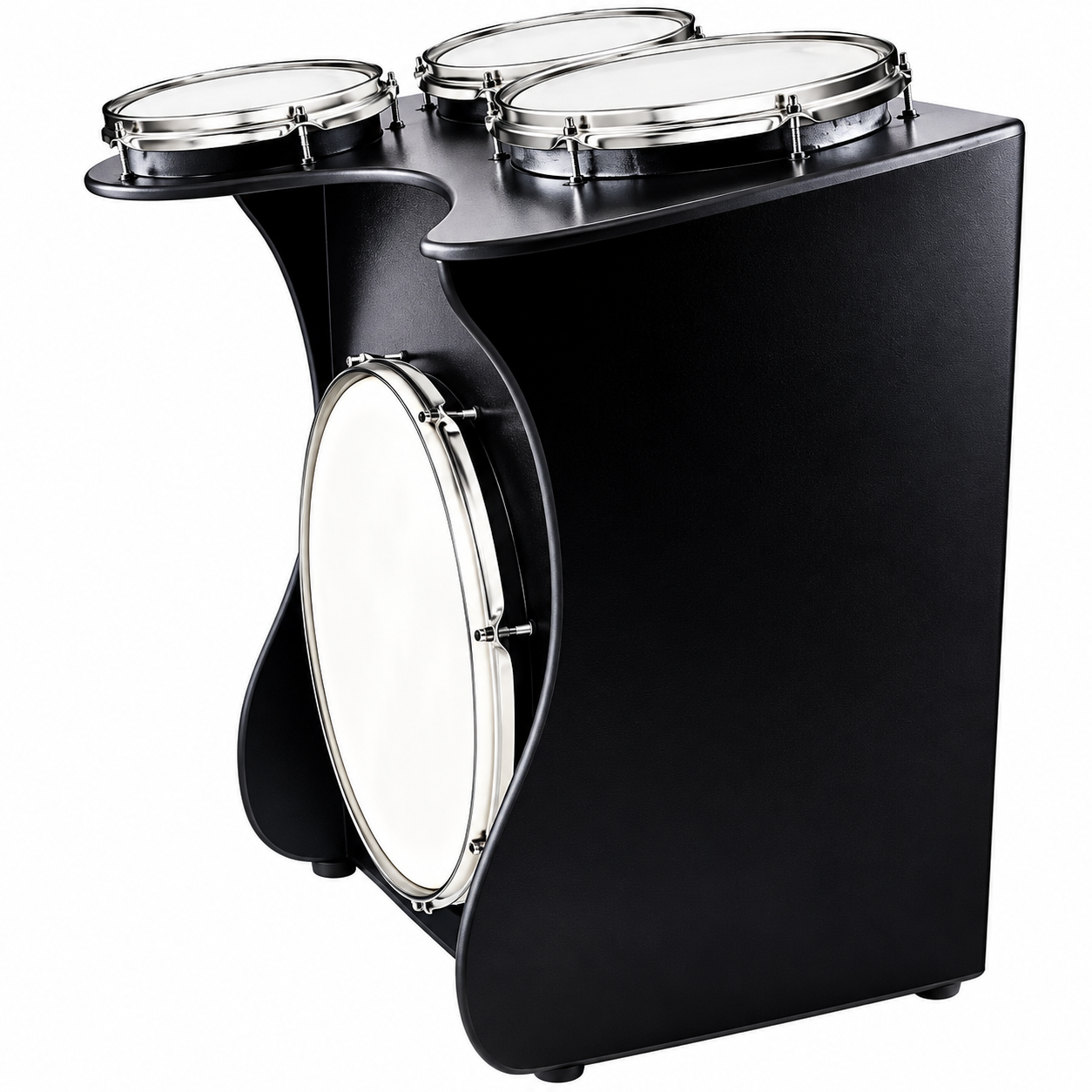 Cajon Bateria Jaguar 2 Tons Preto