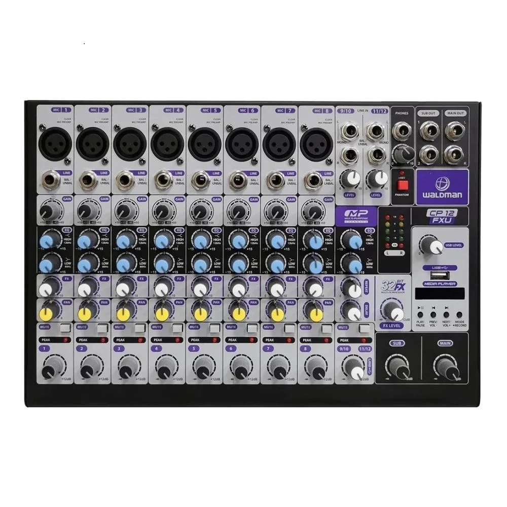 Mesa De Som Waldman Premium Cp-12fxu (12 Canais)