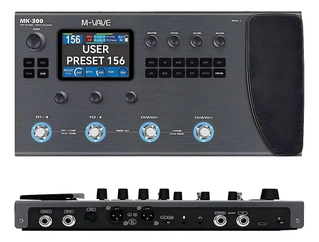 Pedaleira M-vave Mk-300 Multi Efeitos